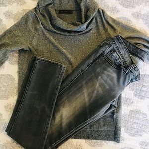 The Limited Metal Grey Sweater